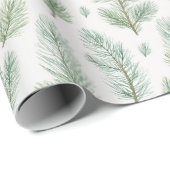 Moderne Weihnachtskiefernseher-Blätter Geschenkpapier (Rolleneckpunkt)