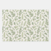 Moderne Weihnachtskiefernseher-Blätter Geschenkpapier Set (Vorderseite 2)