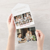 Moderne Weihnachtskollektion mit mehreren Fotos All In One Einladung (Abreißen)