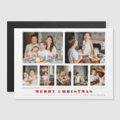 Moderne Weihnachtskollektion mit mehreren Fotos Magnetkarte (Vorne/Hinten)