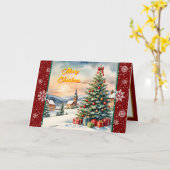 Moderne Weihnachtskollektion Schöne Feste Karte (Gelbe Blume)