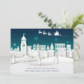 Moderne Weihnachtskomposition Unternehmensgrüße Feiertagskarte (Stehend Vorderseite)