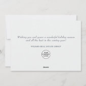 Moderne Weihnachtskomposition Unternehmensgrüße Feiertagskarte (Rückseite)