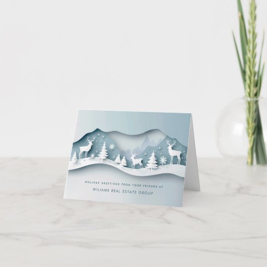 Moderne Weihnachtskomposition Unternehmensgrüße Feiertagskarte (Vorderseite)