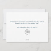 Moderne Weihnachtskomposition Unternehmensgrüße Feiertagskarte (Rückseite)