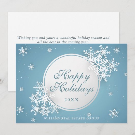 Moderne Weihnachtskomposition Unternehmensgrüße Feiertagskarte (Vorne/Hinten)