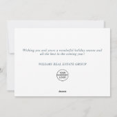 Moderne Weihnachtskomposition Unternehmensgrüße Feiertagskarte (Rückseite)