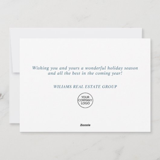 Moderne Weihnachtskomposition Unternehmensgrüße Feiertagskarte (Rückseite)