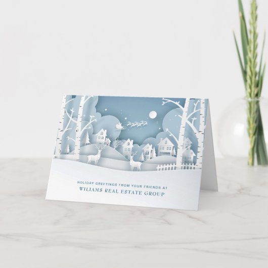 Moderne Weihnachtskomposition Unternehmensgrüße Feiertagskarte (Vorderseite)