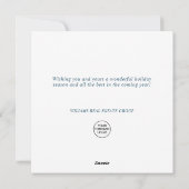 Moderne Weihnachtskomposition Unternehmensgrüße Feiertagskarte (Rückseite)