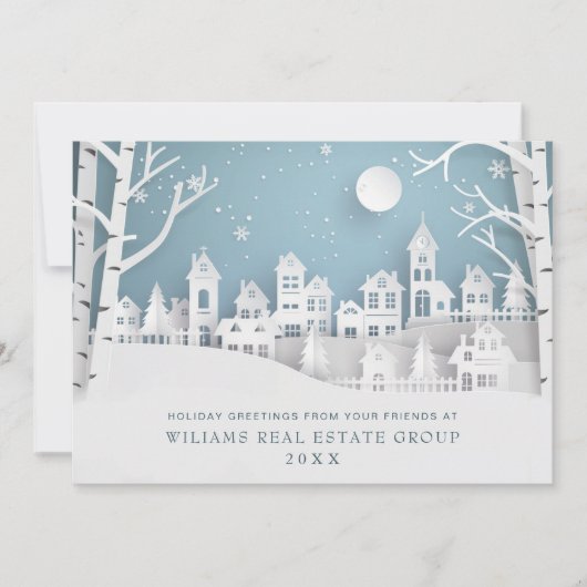 Moderne Weihnachtskomposition Unternehmensgrüße Feiertagskarte (Vorderseite)