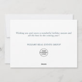 Moderne Weihnachtskomposition Unternehmensgrüße Feiertagskarte (Rückseite)