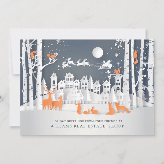 Moderne Weihnachtskomposition Unternehmensgrüße Feiertagskarte (Vorderseite)