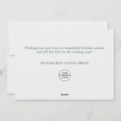 Moderne Weihnachtskomposition Unternehmensgrüße Feiertagskarte (Rückseite)