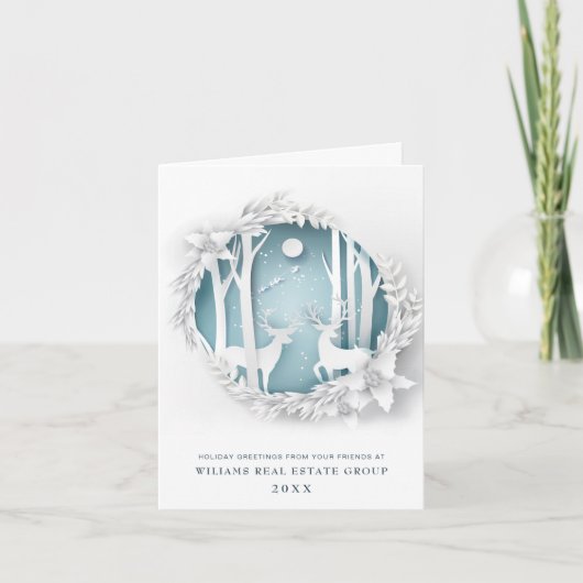 Moderne Weihnachtskomposition Unternehmensgrüße Feiertagskarte (Vorderseite)
