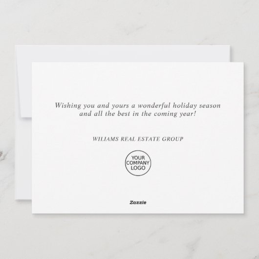 Moderne Weihnachtskomposition Unternehmensgrüße Feiertagskarte (Rückseite)