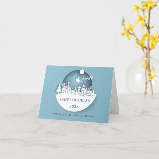 Moderne Weihnachtskomposition Unternehmensgrüße Karte (Gelbe Blume)