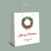 Moderne Weihnachtskranztasche mit eleganten golden