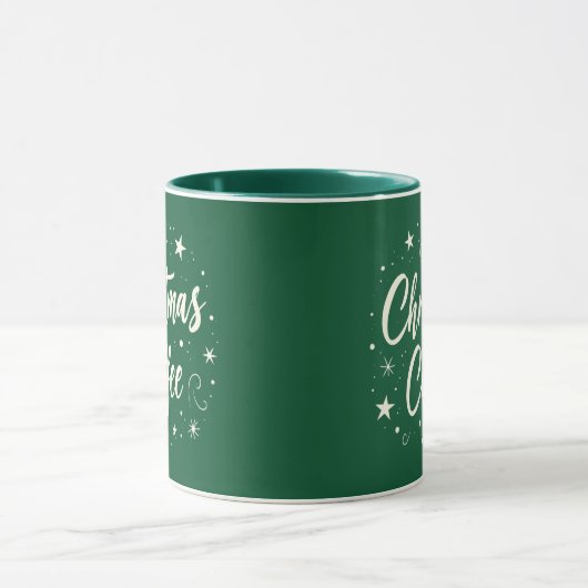 Moderne Weihnachtskrippe Zwei-Tone-Kaffee-Tasse Tasse (Zentrum)