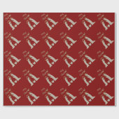 Moderne Weihnachtskrippen aus Rot und Gold Geschenkpapier (Flach)