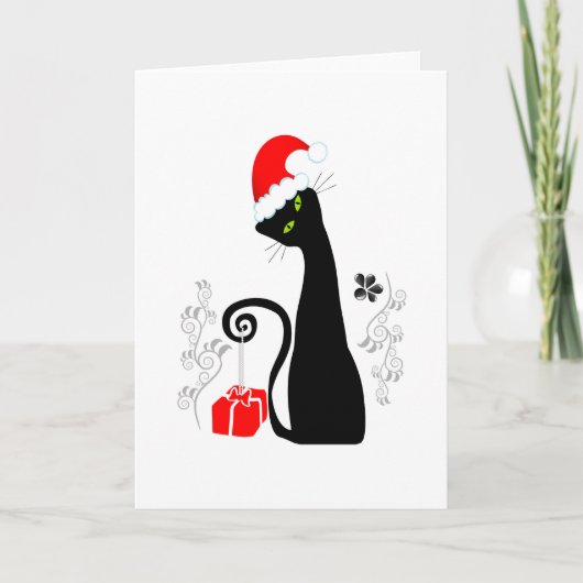 Moderne Weihnachtsküche Feiertagskarte (Vorderseite)