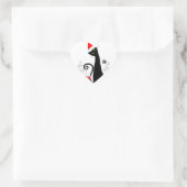 Moderne Weihnachtsküche Herz-Aufkleber (Tasche)