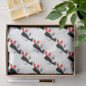 Moderne Weihnachtsküche in Weihnachtsmannmützen Seidenpapier (Geschenk)