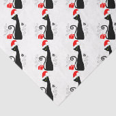 Moderne Weihnachtsküche in Weihnachtsmannmützen Seidenpapier (Ausschnitt)