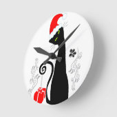 Moderne Weihnachtsküche Runde Wanduhr (Winkel)