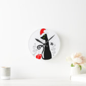 Moderne Weihnachtsküche Runde Wanduhr (Zuhause)