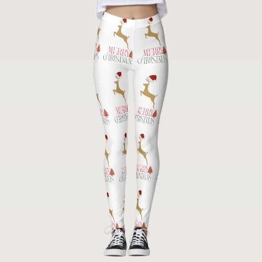 Moderne Weihnachtsleggings Leggings (Vorderseite)