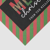 Moderne Weihnachtsleopard drucken Rote Grüne Strei Seidenpapier (Ausschnitt)