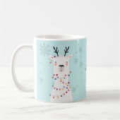 Moderne Weihnachtsleuchten Lama Name Kaffeetasse (Links)
