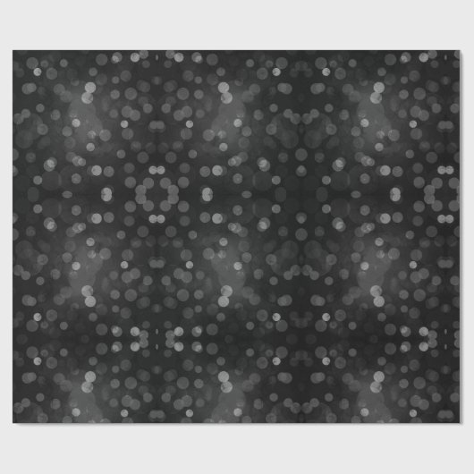 Moderne Weihnachtslichter mit schwarzem Bukett abs Geschenkpapier (Flach)