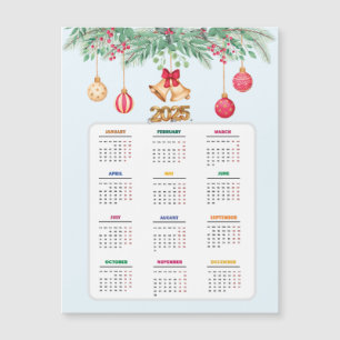 Moderne Weihnachtslieder und Rote Berries Magnetkarte