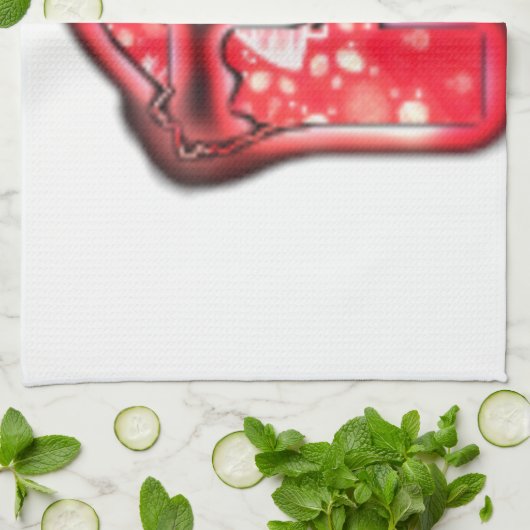 Moderne Weihnachtsmannmütze Collection Geschirrtuch (Gefaltet)