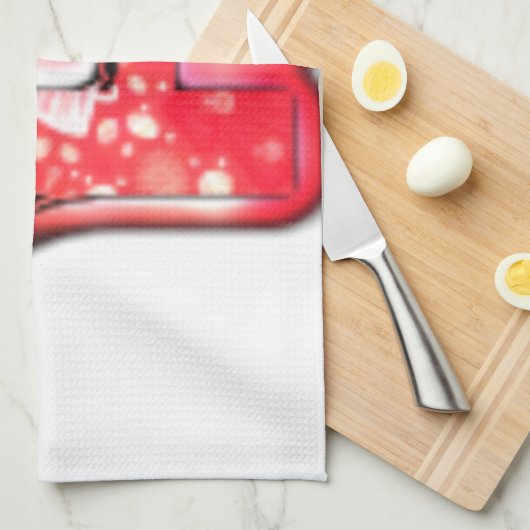 Moderne Weihnachtsmannmütze Collection Geschirrtuch (Viertel Falte)