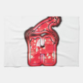 Moderne Weihnachtsmannmütze Collection Geschirrtuch (Horizontal)