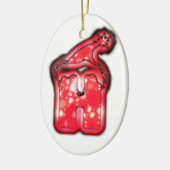 Moderne Weihnachtsmannmütze Collection Keramik Ornament (Links)