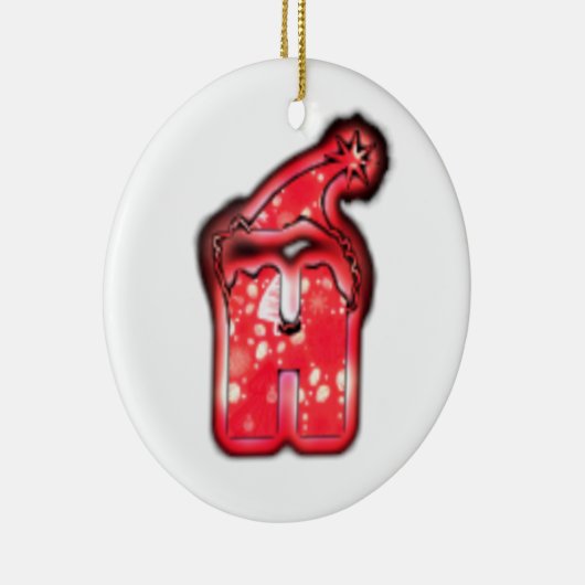 Moderne Weihnachtsmannmütze Collection Keramik Ornament (Rechts)