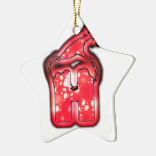 Moderne Weihnachtsmannmütze Collection Keramikornament (Links)