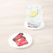 Moderne Weihnachtsmannmütze Collection Sandstein Untersetzer (Seite)