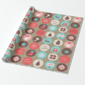 Moderne Weihnachtsmedaillen - Benutzerdefinierter  Geschenkpapier (Ungerollt)