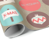 Moderne Weihnachtsmedaillen - Benutzerdefinierter Geschenkpapier (Rolleneckpunkt)