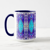 Moderne Weihnachtsmug mit Buntglas Tasse (Links)