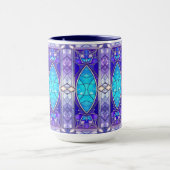 Moderne Weihnachtsmug mit Buntglas Tasse (Zentrum)