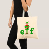 Moderne Weihnachtsmusik Elf Tote Bag Tragetasche (Vorderseite (Produkt))