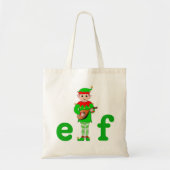 Moderne Weihnachtsmusik Elf Tote Bag Tragetasche (Vorne)