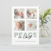 Moderne Weihnachtsmuster-Fotos Feiertagskarte (Stehend Vorderseite)