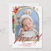 Moderne Weihnachtsnachtsankündigung Feiertagskarte (Vorderseite)